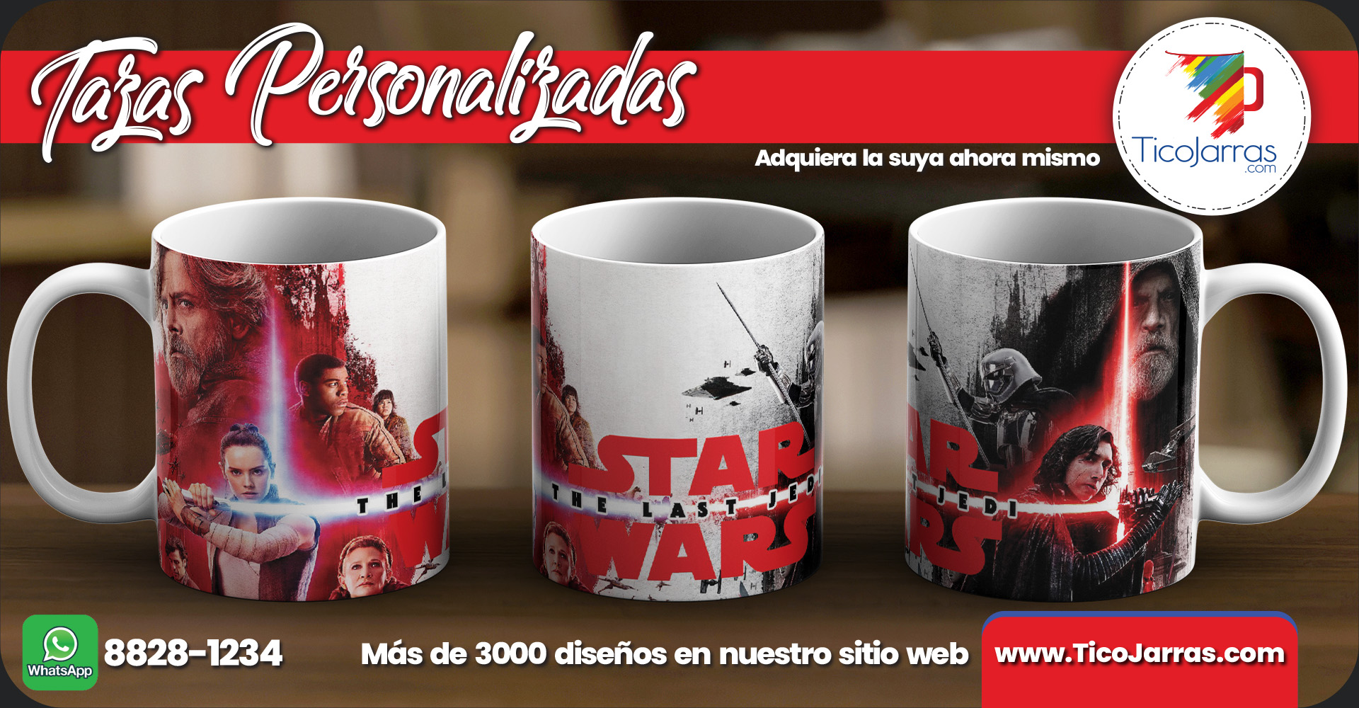 Tazas Personalizadas The last Jedy Star Wars